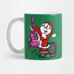 Santa playing Electric guitar Mug